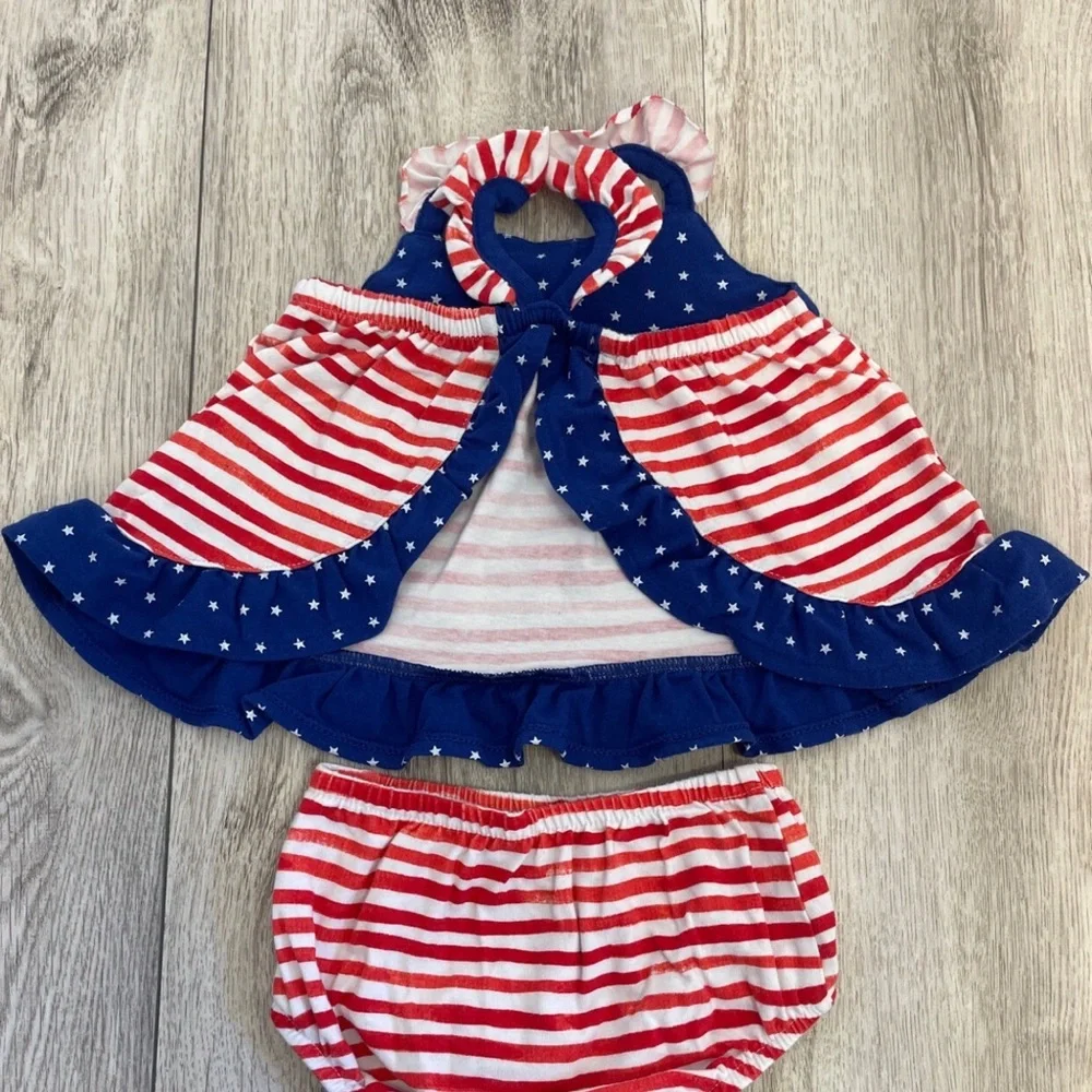 Cat & Jack Stars And Stripes 3-6 Months Outfit